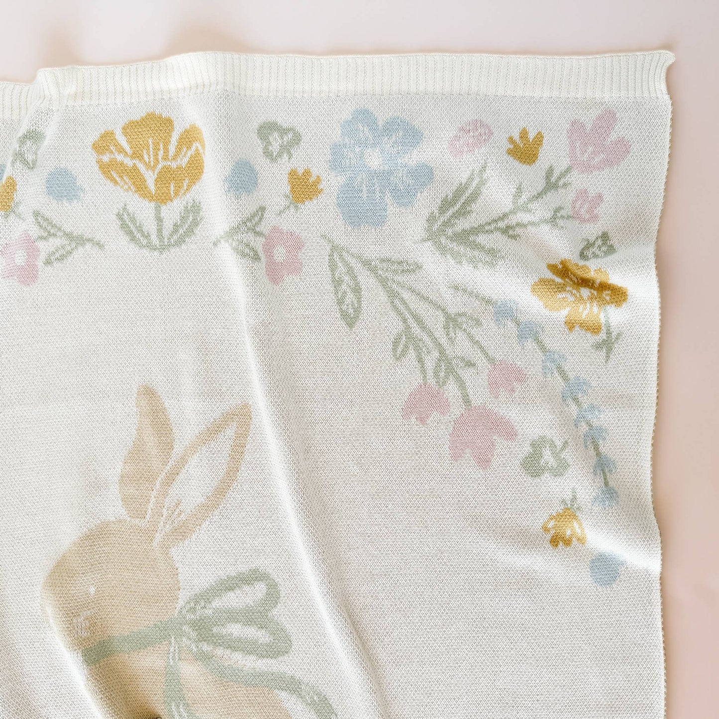 Blanket Pastel Bunny Cotton Baby Decor Gift Spring Summer