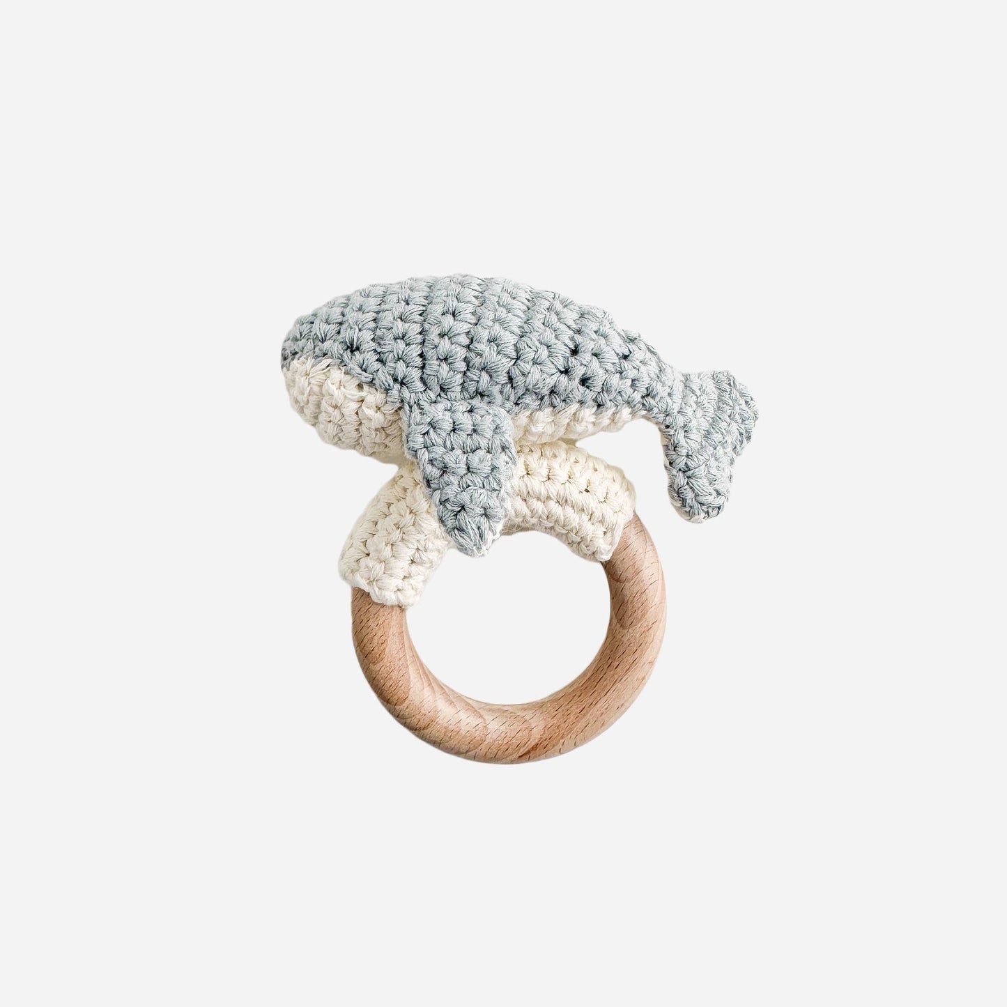 Teether Whale Cotton Crochet Rattle Baby Gift Spring Summer