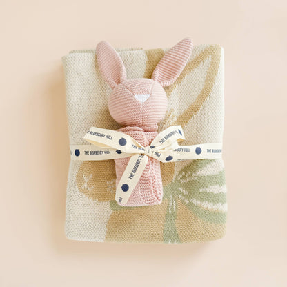 Blanket Pastel Bunny Cotton Baby Decor Gift Spring Summer