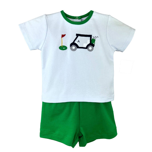 Knit Golf Cart Shirt & Short Set