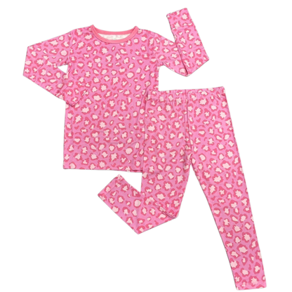 Pink Leopard Long Sleeve Jammies Set