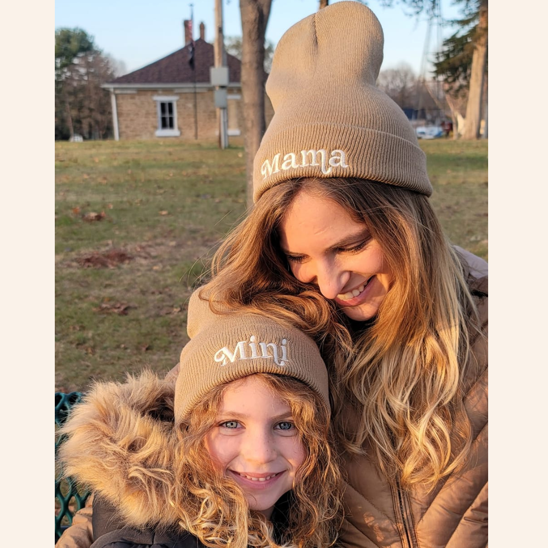 Matching Knit Hats- Mini- Tan